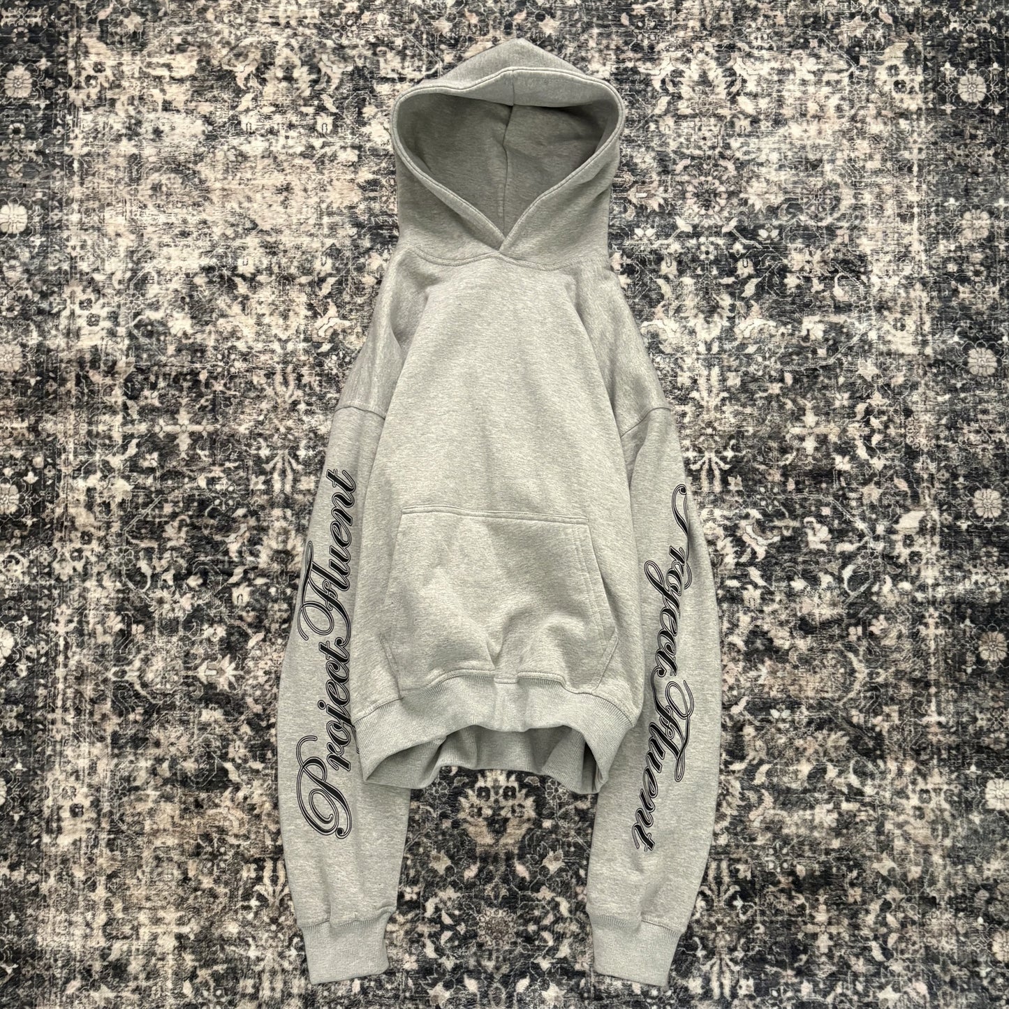 Cursive Hoodie Grey