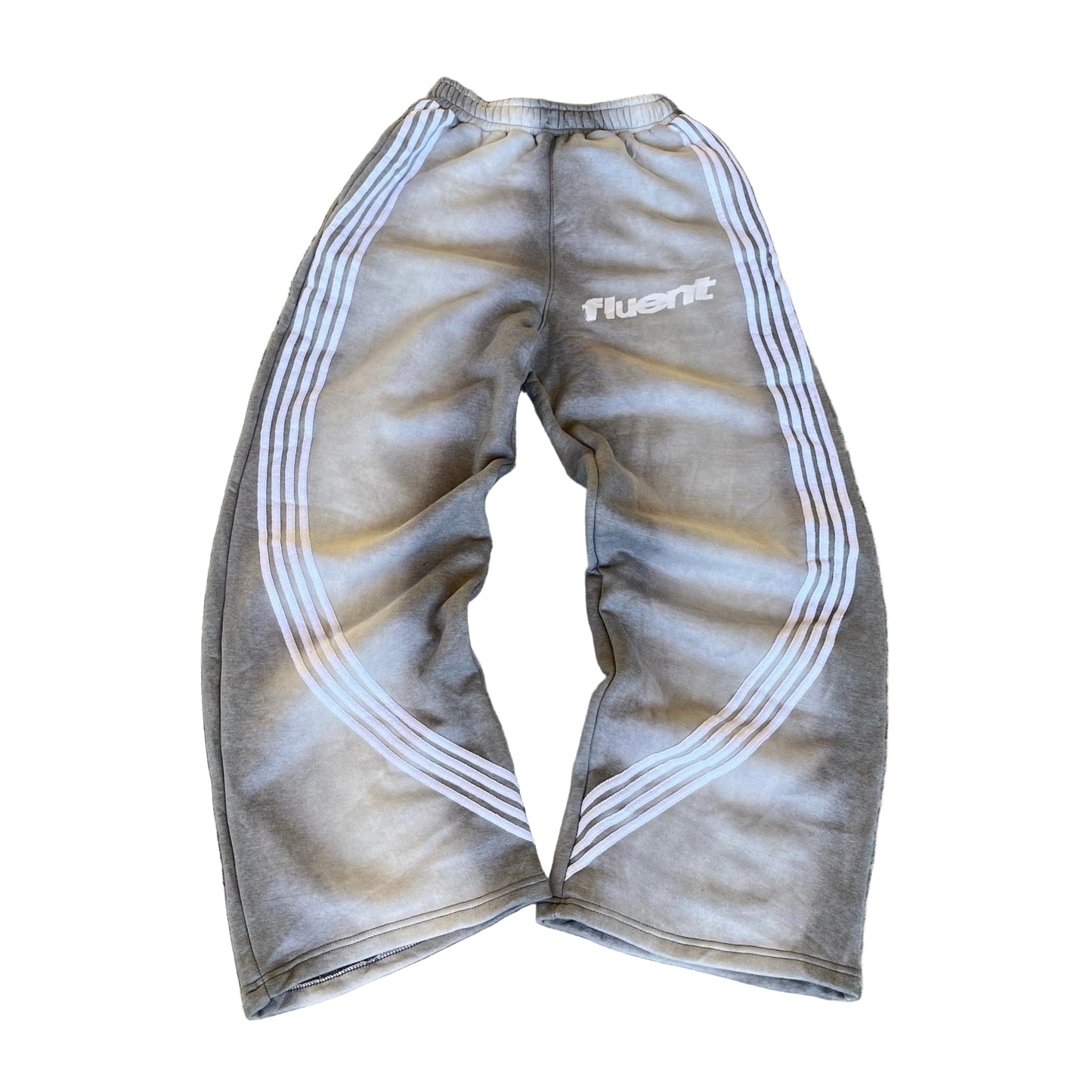 Grey Striped Sweatpants