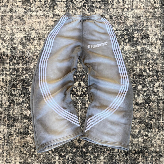 Grey Striped Sweatpants