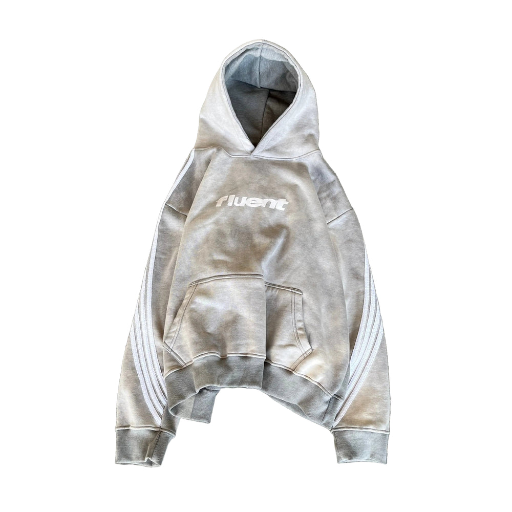 Grey Striped Hoodie