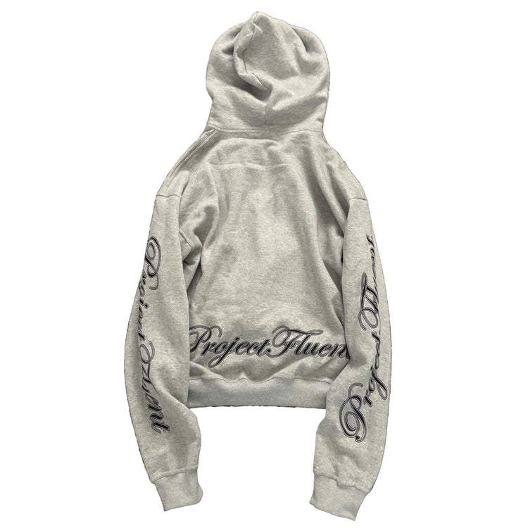Cursive Hoodie Grey