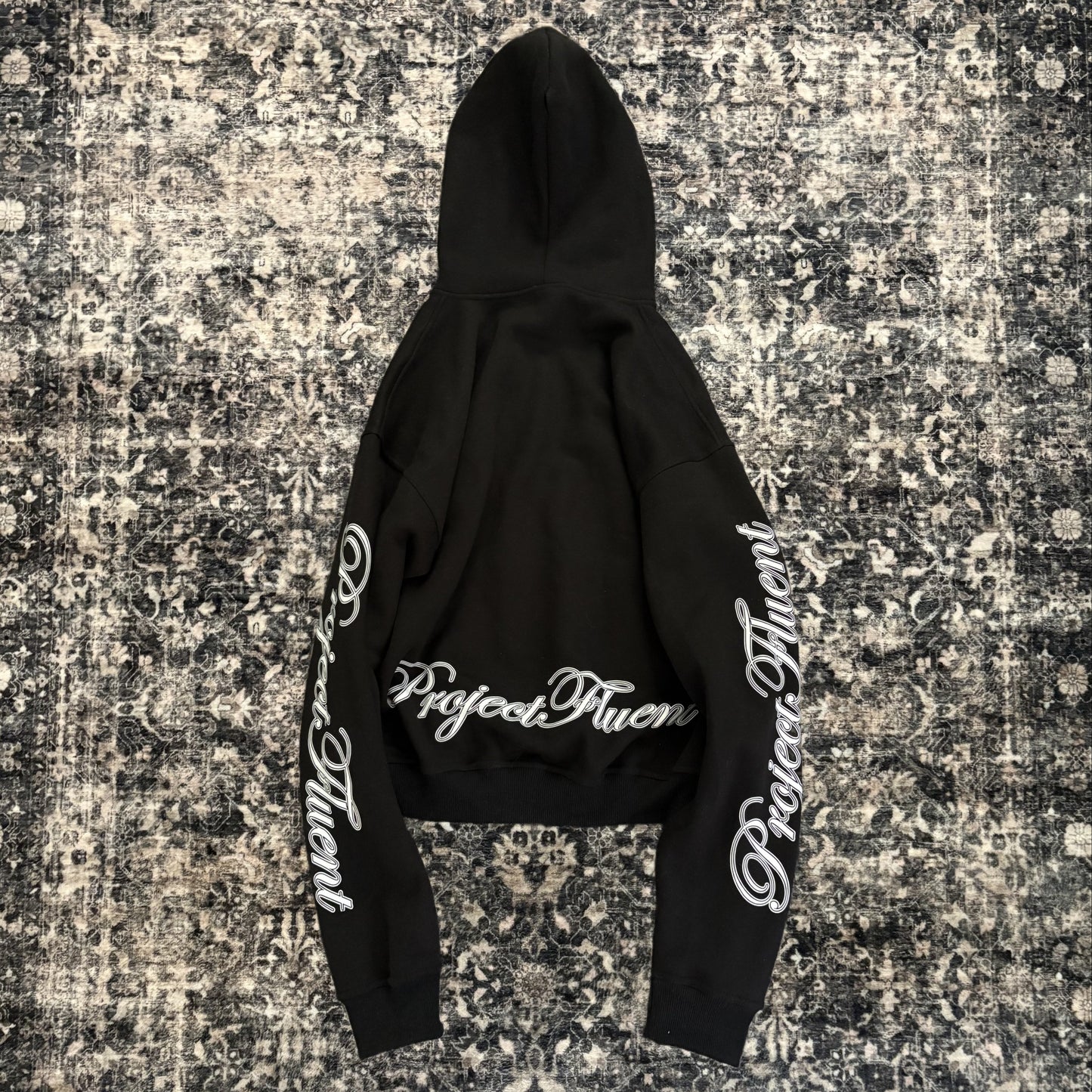 Cursive Hoodie Black