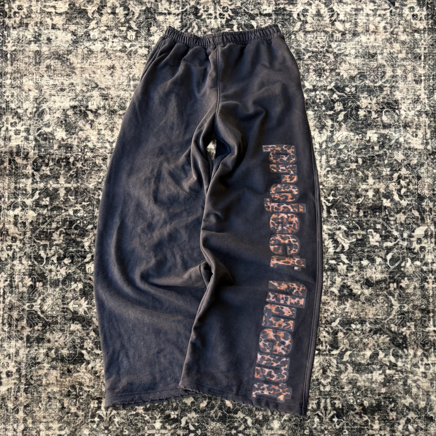 Leopard Sweatpants Black