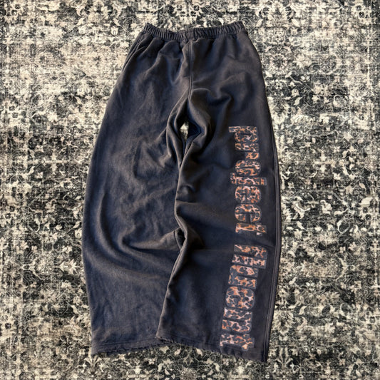 Leopard Sweatpants Black