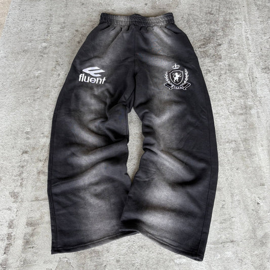 Crested Black Sweatpants