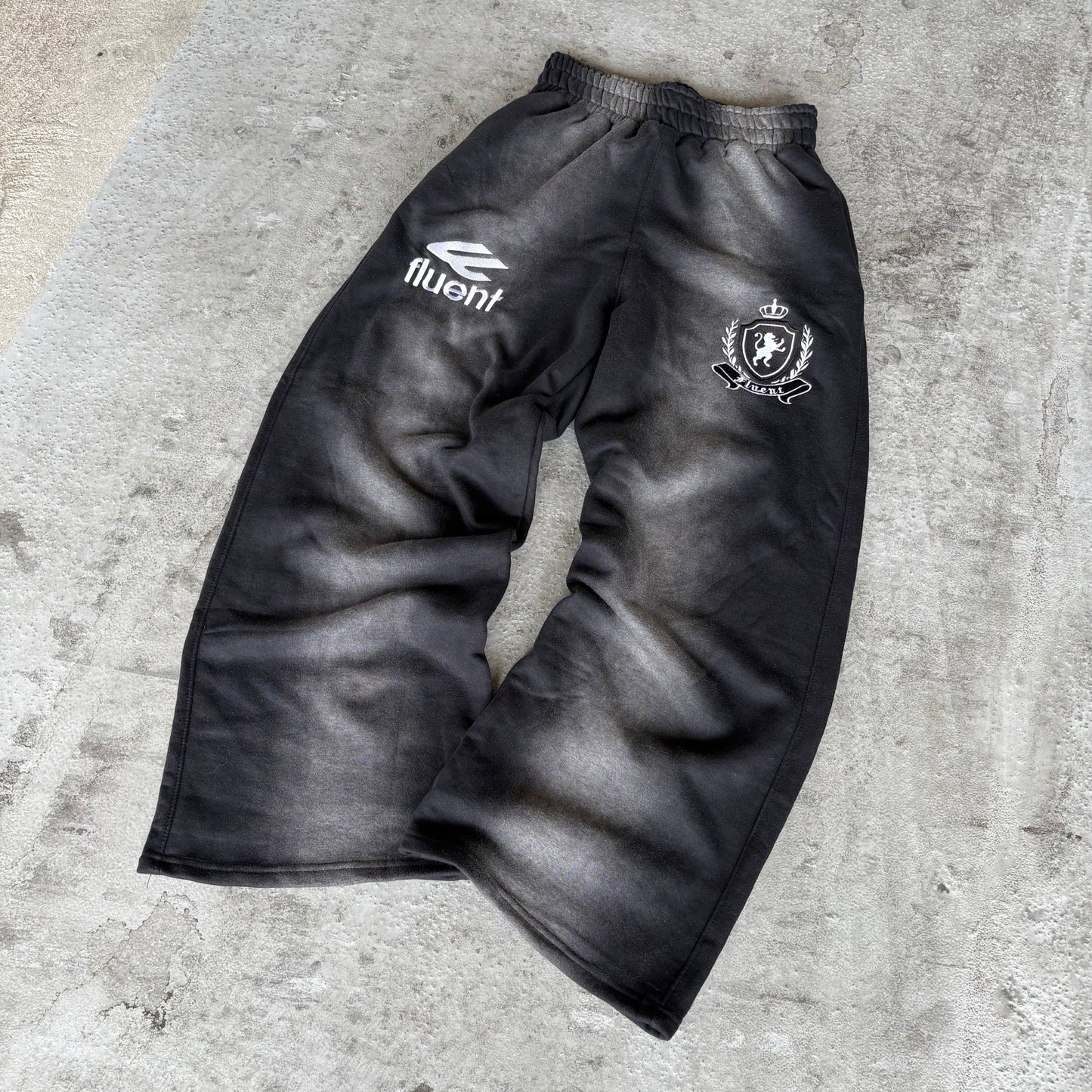 Crested Black Sweatpants