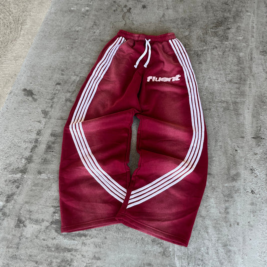 Red Striped Sweatpants