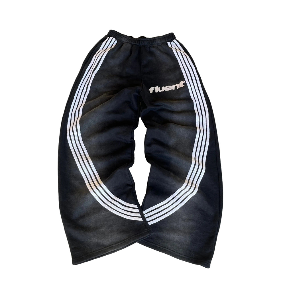 Black Striped Sweatpants
