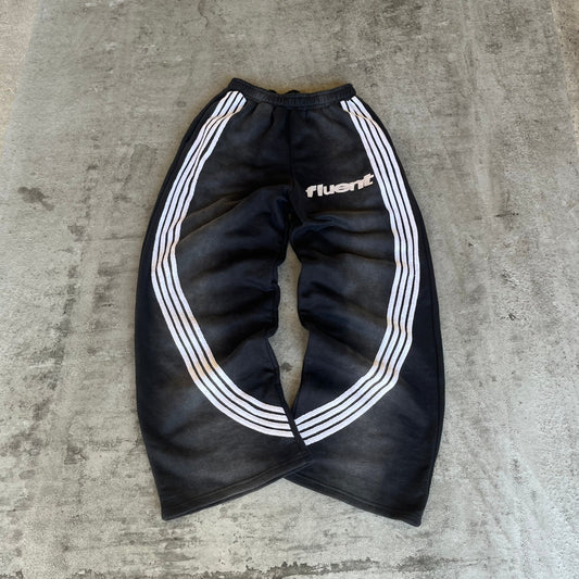 Black Striped Sweatpants