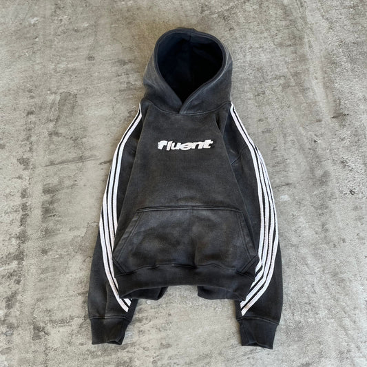 Black Striped Hoodie