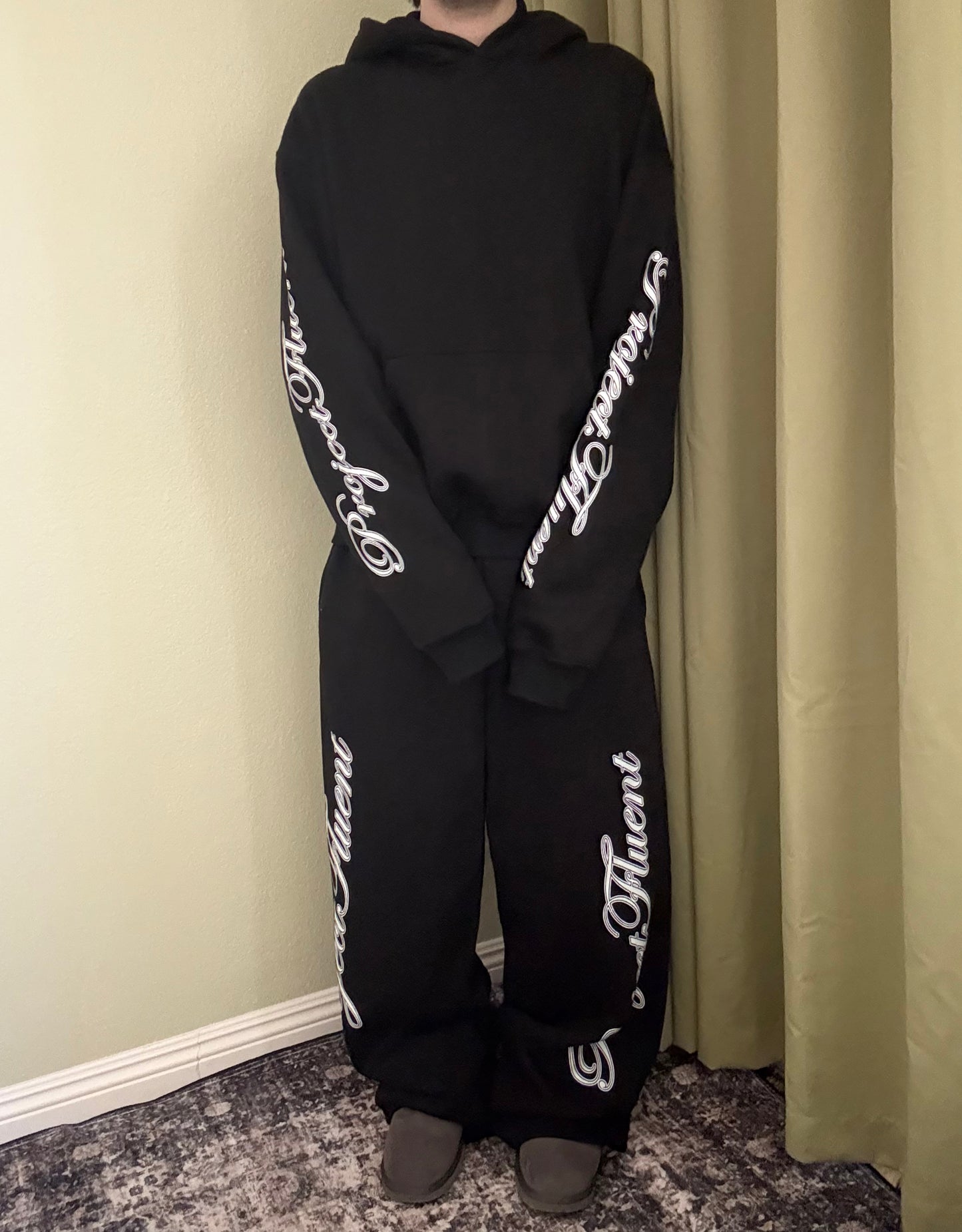 Cursive Hoodie Black
