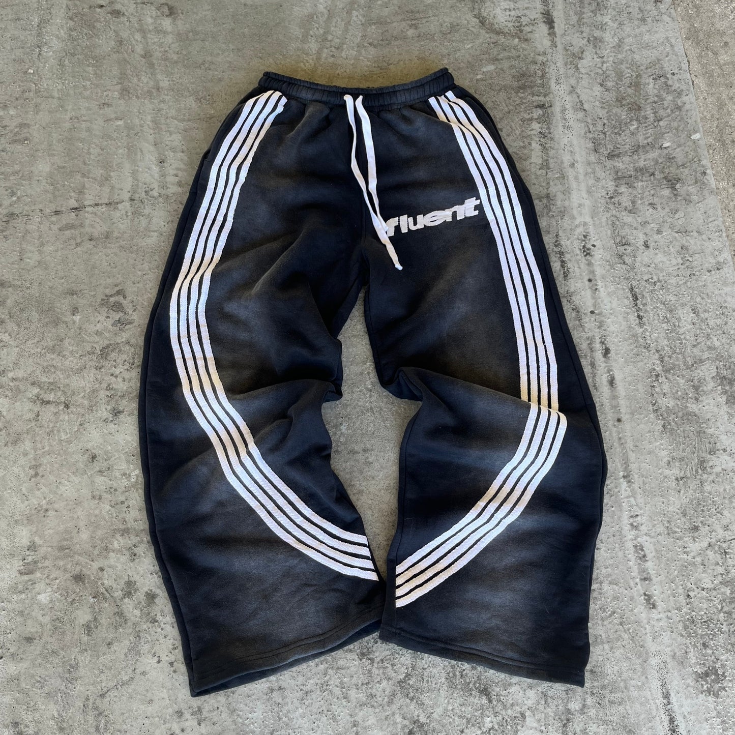 Black Striped Sweatpants