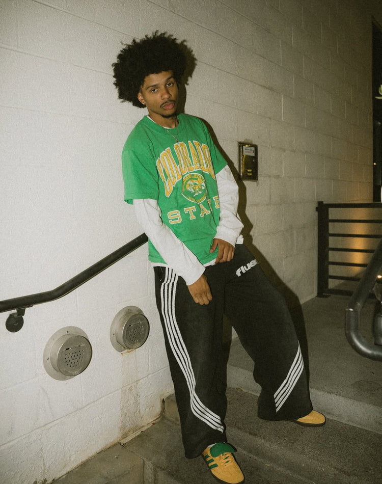 Black Striped Sweatpants