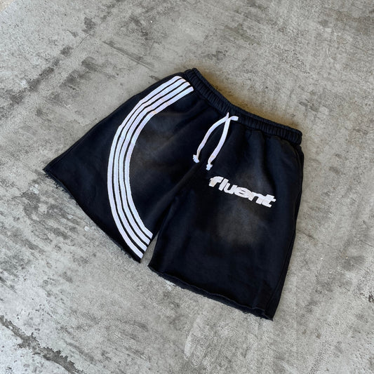 Black Striped Shorts