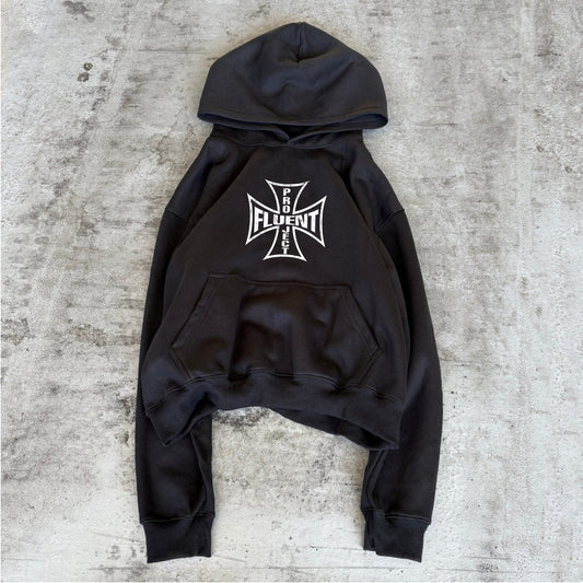 Cross Hoodie Black