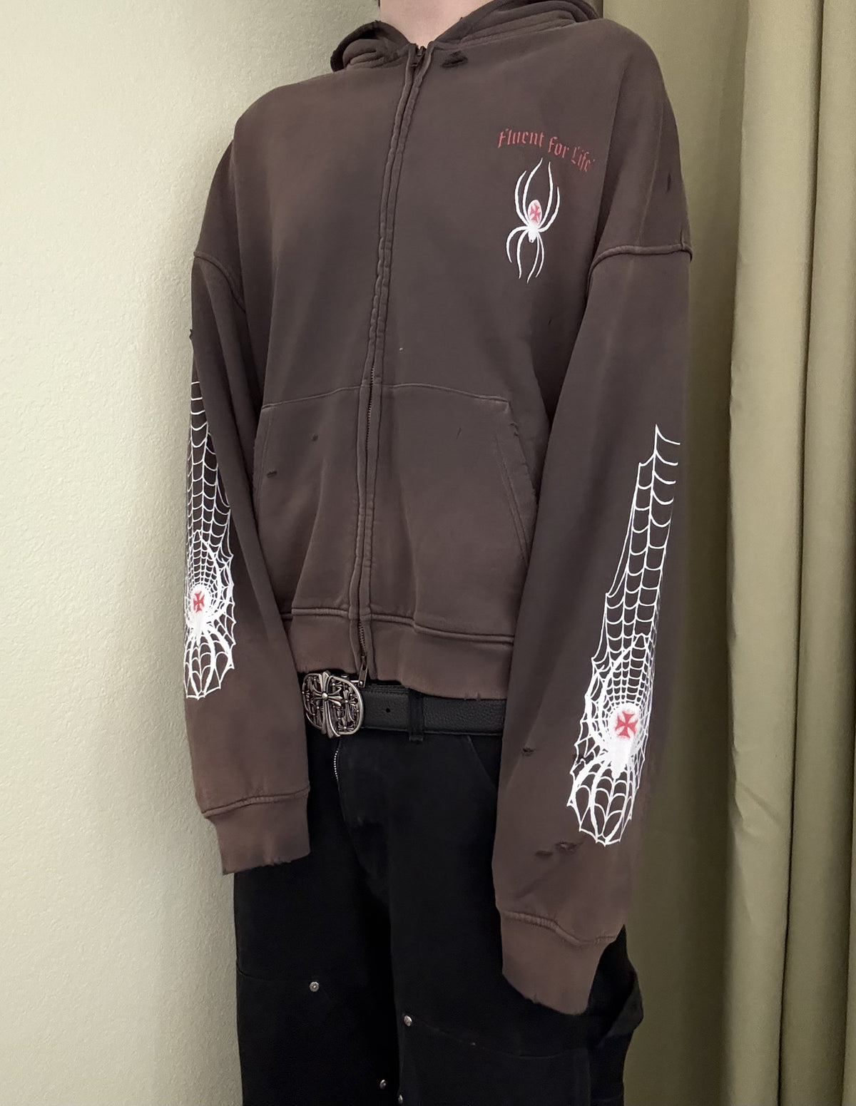 Web Zip Up Brown