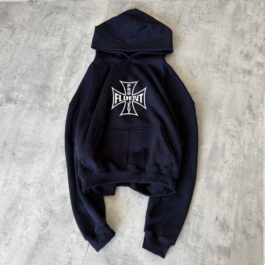 Cross Hoodie Navy