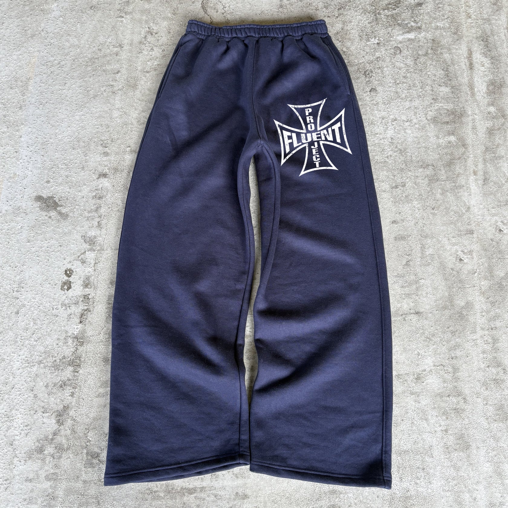 Cross Sweatpants Navy – fluent